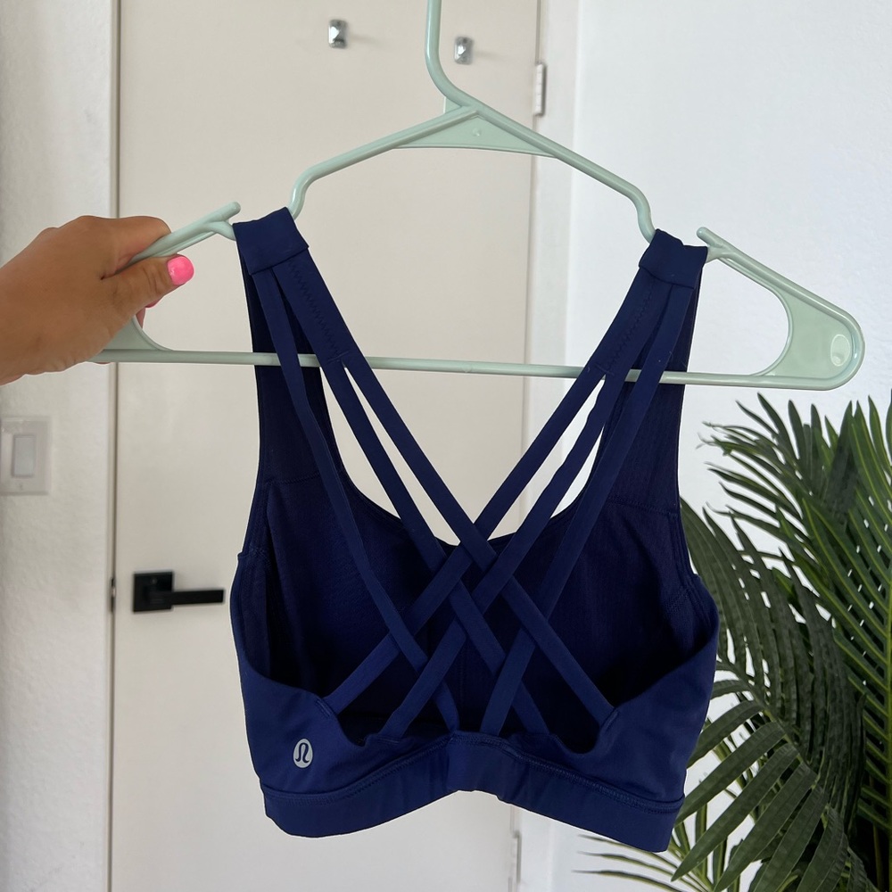 Lululemon sports bra, blue, size 2